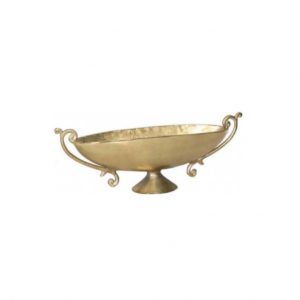 GOLD TROPHY OVAL BOWL/16.5"
