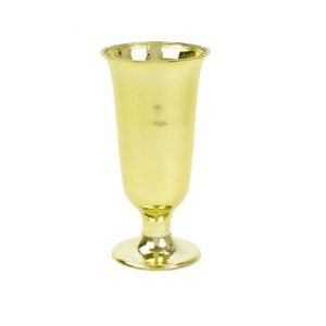 GOLD PEDESTAL CONTAINER GOLD / 8"