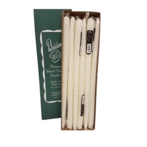 WHITE TAPER CANDLE / 15"