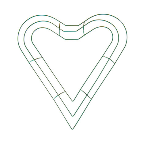 WIRE HEART WREATH FRAME / 15"