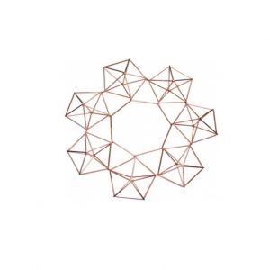COPPER GEO WREATH