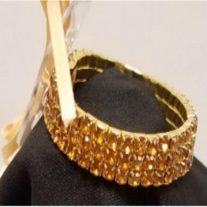 GOLD RHINESTONE WRISTLET