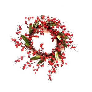 RED BERRY WREATH/16"