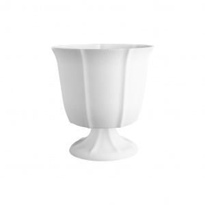 WHITE TULIP BOWL 8"