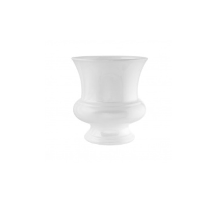 WHITE DESIGNER URN / 7 3/4"  / CASE x 12
