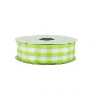 LIME WHITE BUFFALO PLAID/50YDS