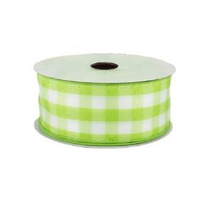 LIME-WHITE BUFFALO PLAID / 50YDS