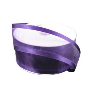 EGGPLANT SHEER/SATIN RIBBON/1.5"