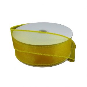 DAFFODIL SHEER WIRED RIBBON/1.5"