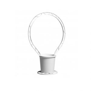 WHITE SYMPATHY BASKET/ WITH HANDLE 24" CASE x 24