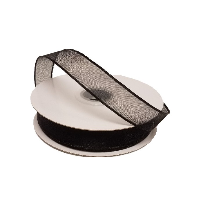 BLACK SHEER WIRED/5/8"