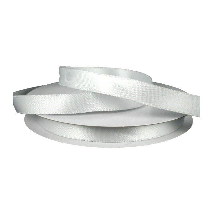 WHITE DOUBLE FACED SATIN/5/8"