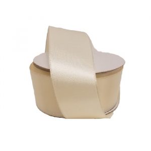 IVORY DOUBLE FACED SATIN/WIRED/1.5"