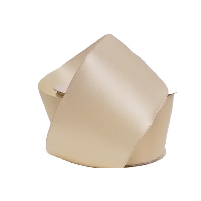 IVORY DOUBLE FACED SATIN/WIRED