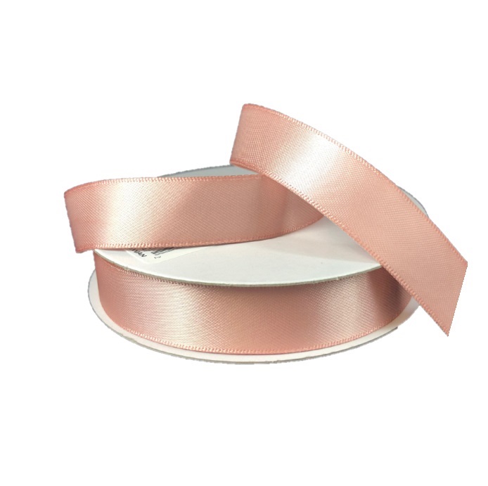 BLUSH PINK DOUBLE FACED SATIN/UNWIRED/5/8"