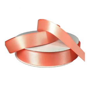 CORAL DOUBLE FACE SATIN/UNWIRED/5/8"