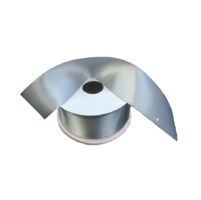SILVER DOUBLE FACED SATIN/UNWIRED/1.5"