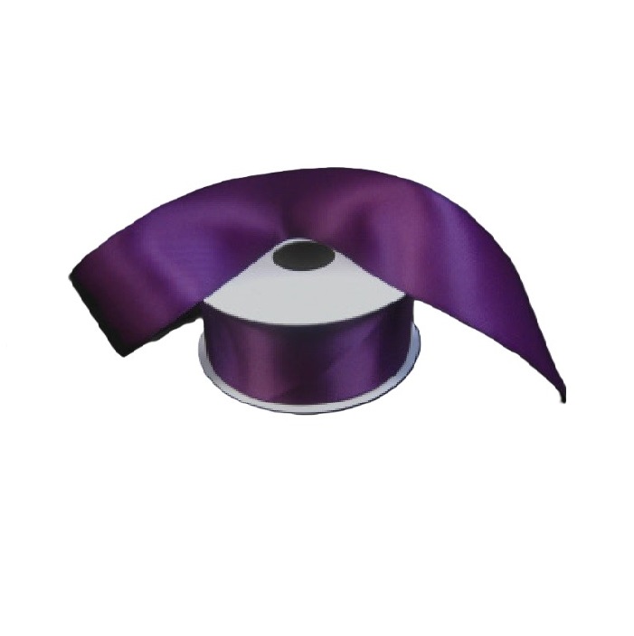 EGGPLANT DOUBLE FACED SATIN/UNWIRED/1.5"