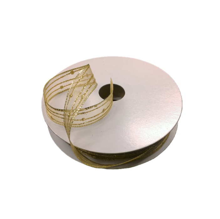 GOLD SHEER/GLITTER/DOTS LINES/50yd