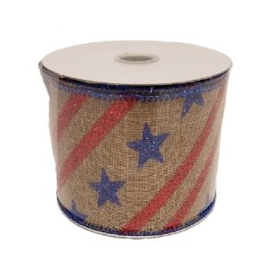 STARS STRIPES BURLAP/10YD
