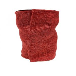 DARK RED FAUX BURLAP/ 10 yds