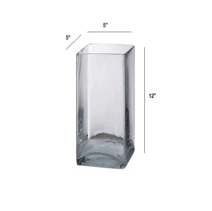 SQUARE VASE/ 12"