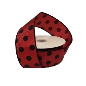 GARNET/BLACK POLKA DOT