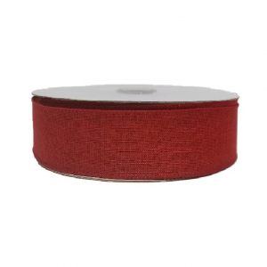 DARK RED POLY LINEN/50YDS