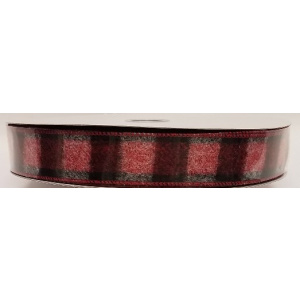 RED, BLACK, WHITE BRUSHED BUFF PLAID / 50YDS