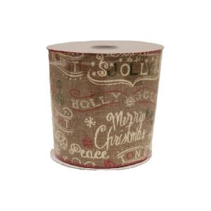 MERRY CHRISTMAS BURLAP/10YDS