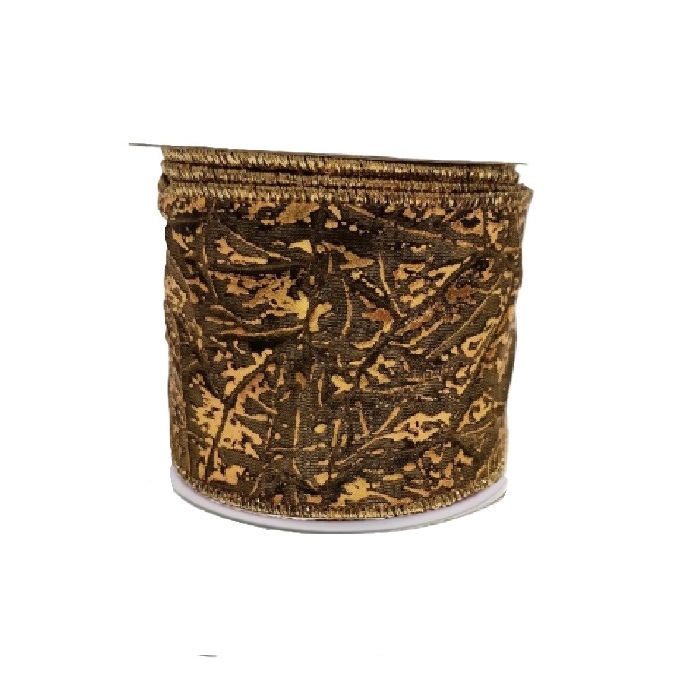 WRINKLED MOSS & GOLD FOIL / 2.5"