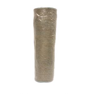 BURLAP MESH LT BLUE W/BURLAP STRIPE  21"