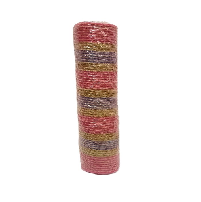 DECOR MESH MULTICOLOR HT PK/PUR/GR  21"
