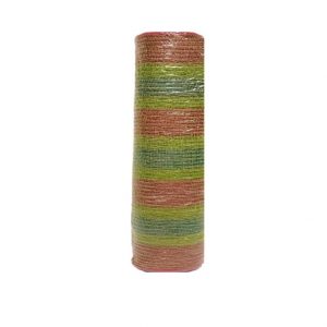 DECOR MESH MULTICOLOR HTPK/LIME/EMERALD BURLAP 21"