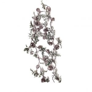 PINECONE SNOW GARLAND / 6' ft