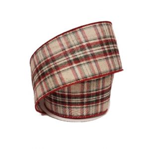 CRANBRY-IVORY-MOSS-RED-BLUE PLAID/10 yds