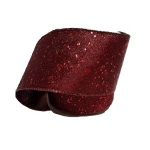 BURGUNDY GLITTER LUSH VELVET/2.5"