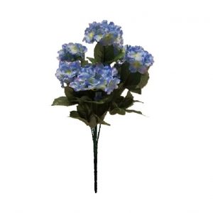NATURAL BLUE HYDRANGEA BUSH x 7 Stems