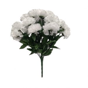 WHITE CARNATION BUSH x 18 Stems