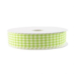 LIME & WHITE GINGHAM /1.5"