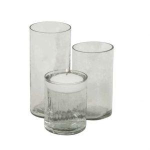 FLOATING CANDLE STAND/HAMMERED GLASS