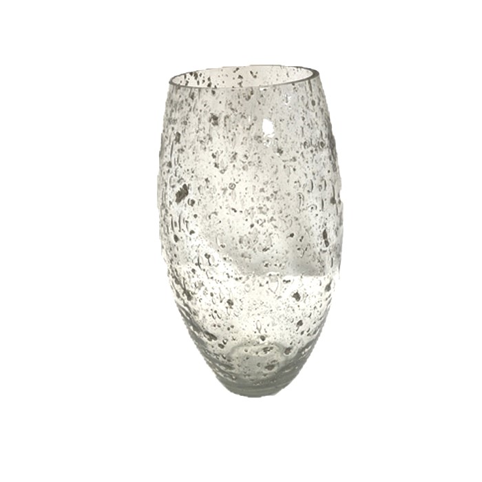 SAND BLASTED GLASS VASE