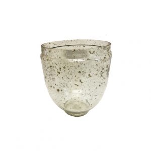 SAND BLASTED GLASS VASE/10"