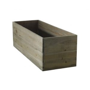 GREY WOODLAND PLANTER / 16"