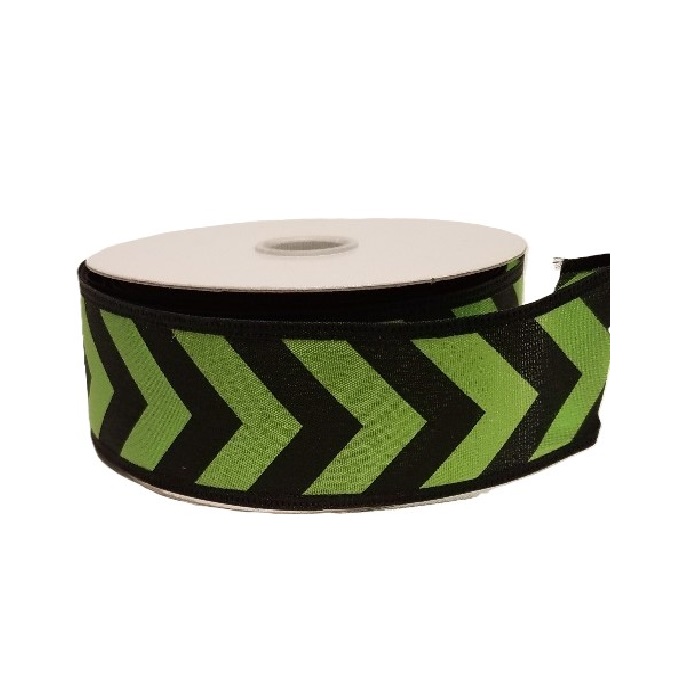 GREEN/BLACK CHEVRON RIBBON