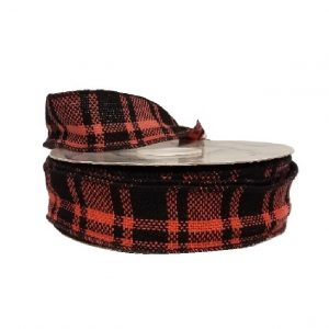 ORANGE/BLACK PLAID
