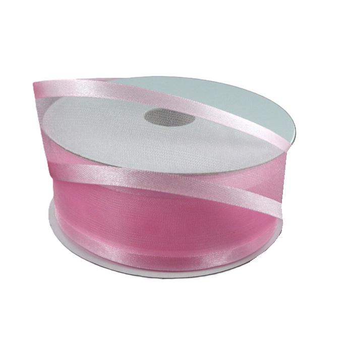 PINK SHEER/SATIN RIBBON/1.5"
