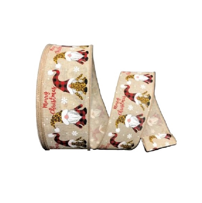 NATURAL LINEN GNOMES/CHEETAH WITH HATS / 2.5"