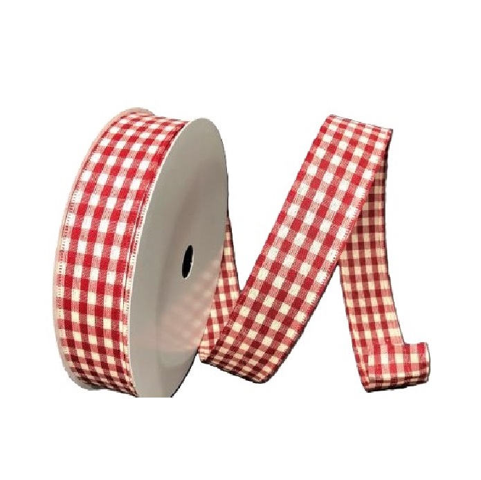 RED IVORY BIGGY GINGHAM/1.5"