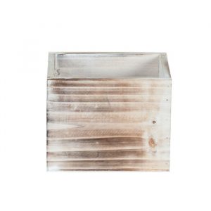 WHITE WASH WOOD BOX/4"